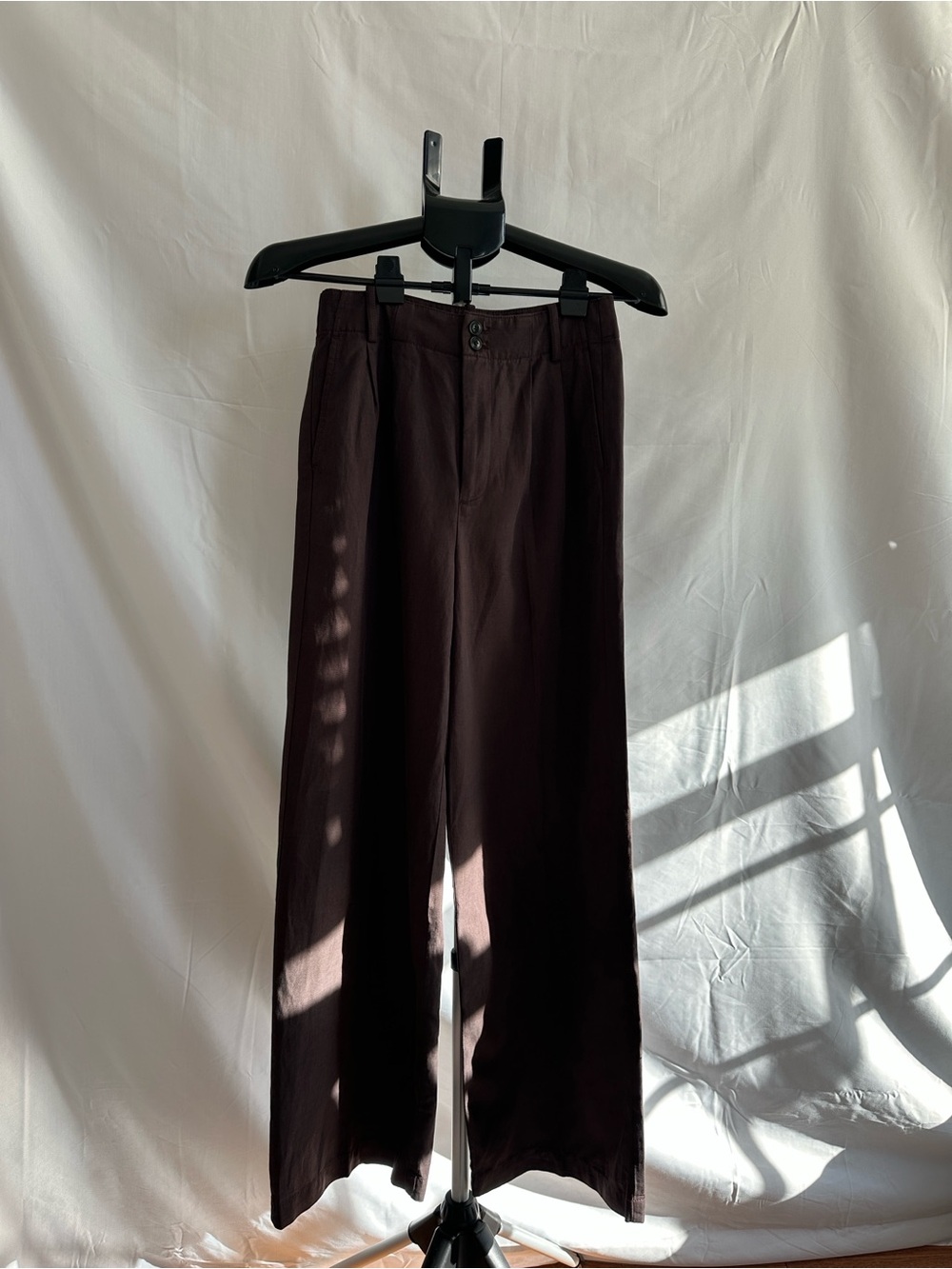 The Harlow Wide-Leg Pant in Drapey Twill